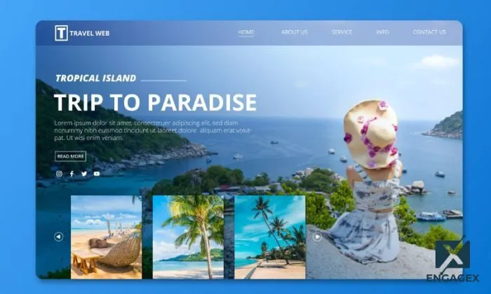 Thiết kế web du lịch Thiết kế website du lịch tại EngageX uy tín, chi phí phải chăng
